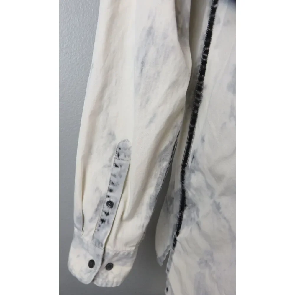 Mens True Religion Button Front Shirt‎ Mens Size L Loose Cotton Button Front